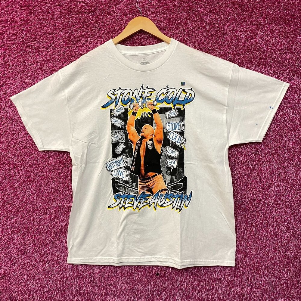 WWE Stone Cold Steve Austin Superimposed Graphic T-Shirt Large